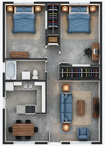 Floor plan 2 bedroom