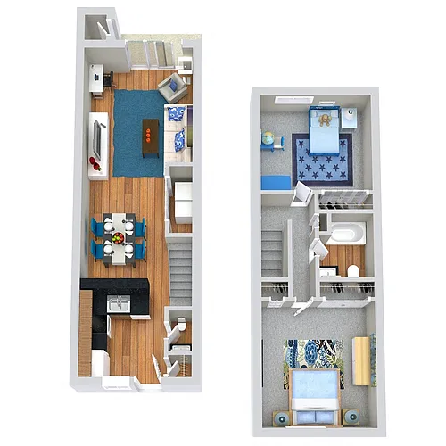 Floor plan 2 Beds | 1.5 Baths