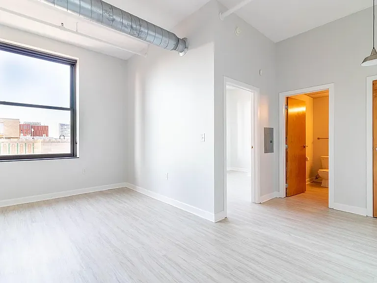 Living room with views of Medical Campus