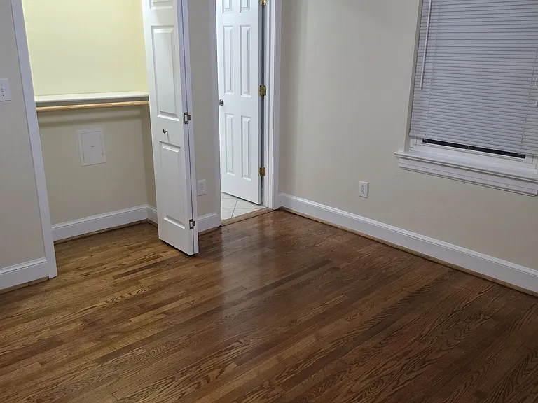 Master bedroom with double shelved lighted closet and private master bath