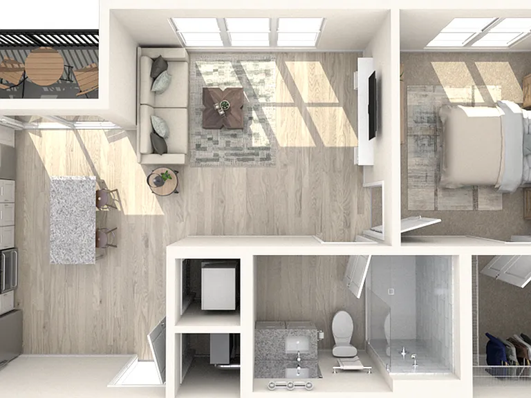 A2.1 | One Bedroom, One Bathroom A2.1 | One Bedroom, One Bathroom