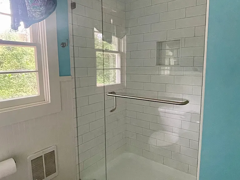 Bath with a walk in shower