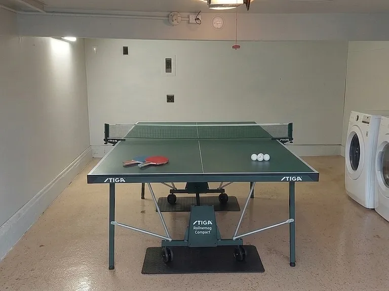 Ping-pong table not included. Virtual staging