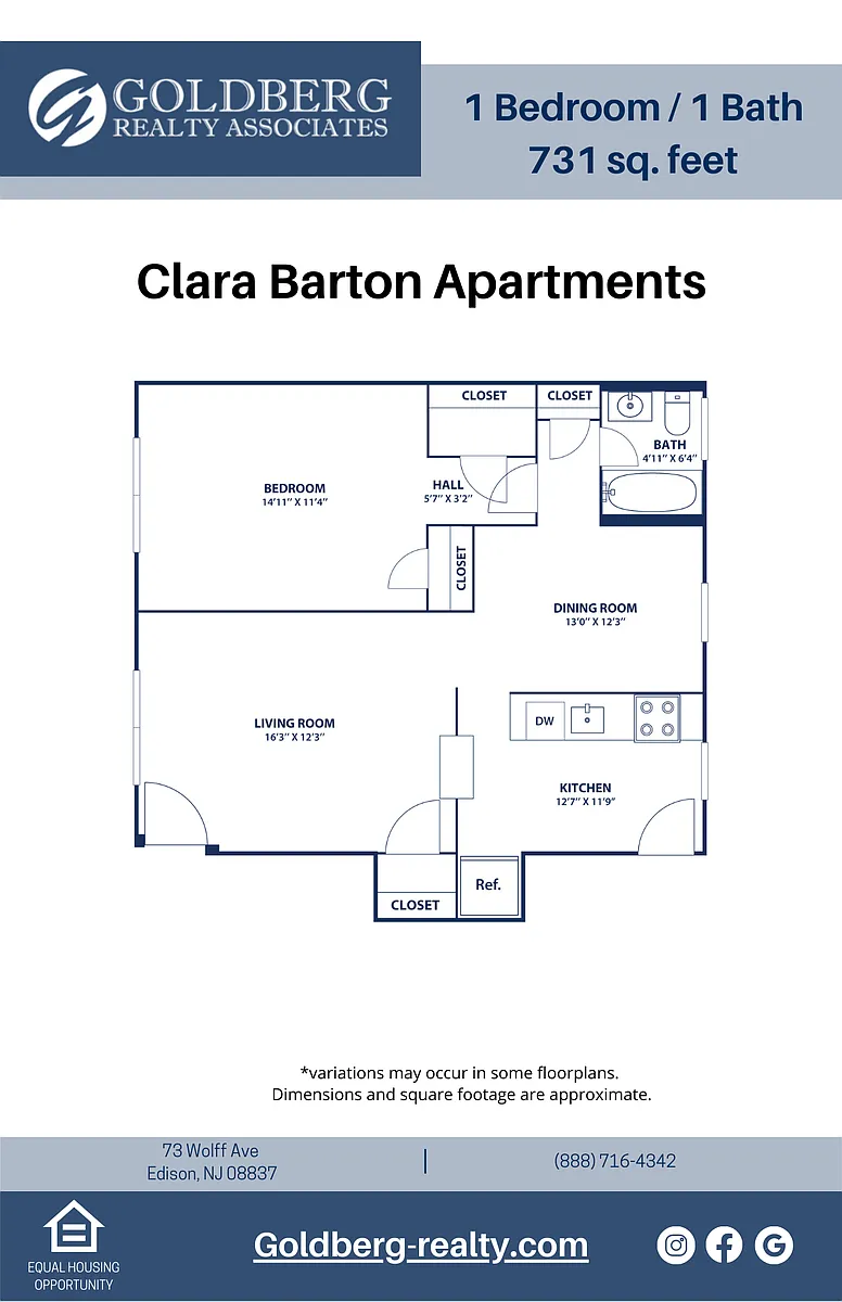 Floor plan 1 Bedroom