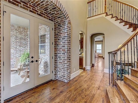 We LOVE this brick detail around the french doors that open to the front porch