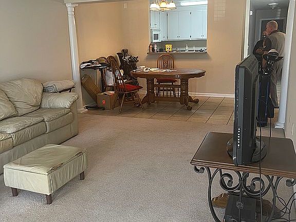 Living room from front door
