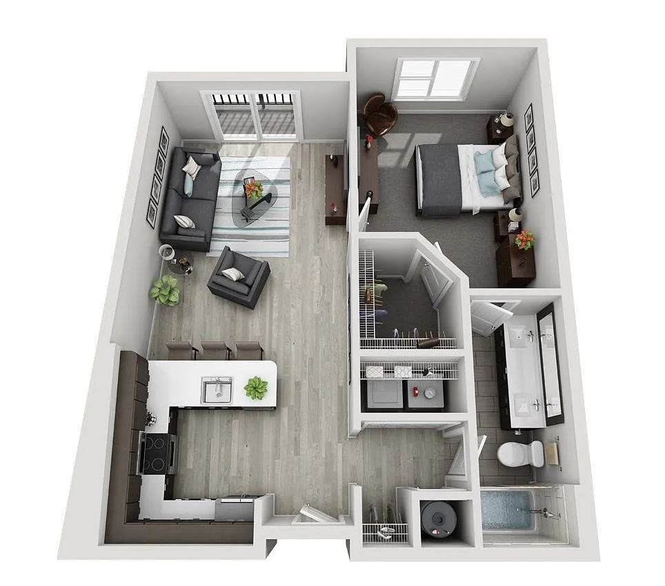 Floor plan B5 (1BR)