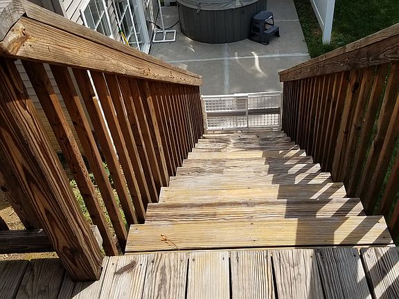 Deck Stairs to Patio/Hot Tub