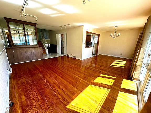 Open living and dining areas