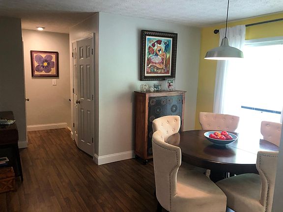 Dining Area. The double doors lead to a big storage area.