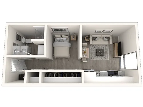 Floor plan 1 Bedroom 1 Bathroom Urban