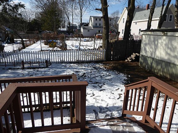 Back deck down to shared yard
