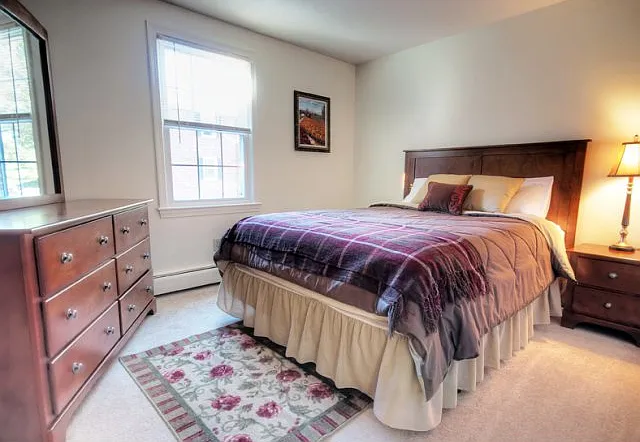 Spacious bedroom with natural light