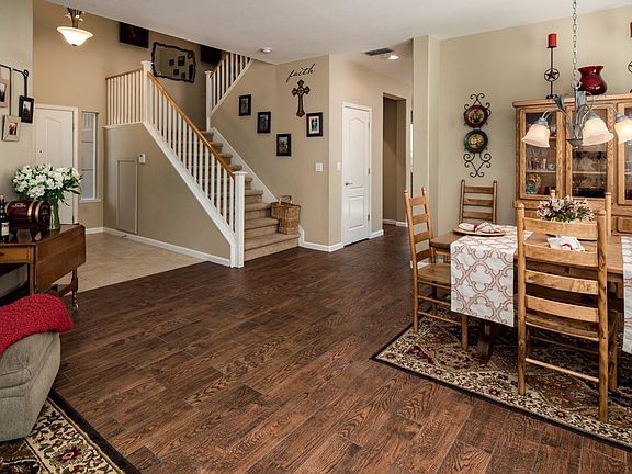 Living room and formal dining room