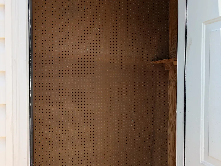 Outside storage closet