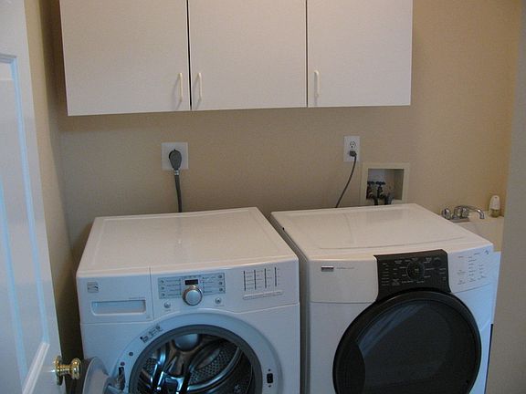 Laundry next to kitchen