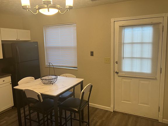 Kitchen and rear entry to garage area
