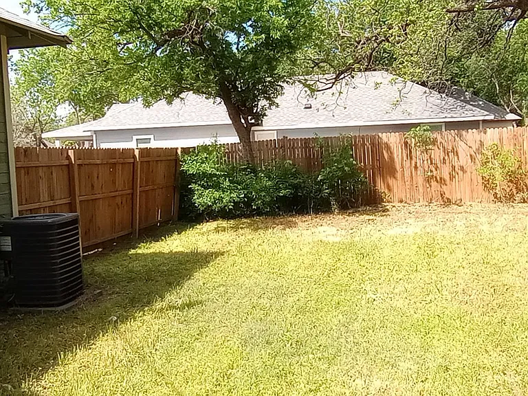 Large fenced back yard