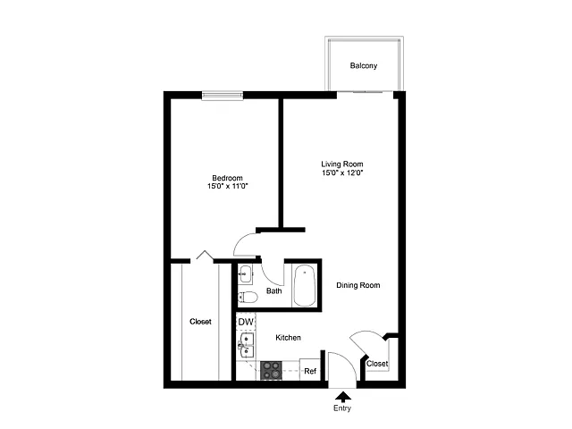Floor plan One Bedroom