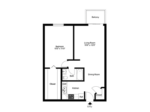 Floor plan One Bedroom
