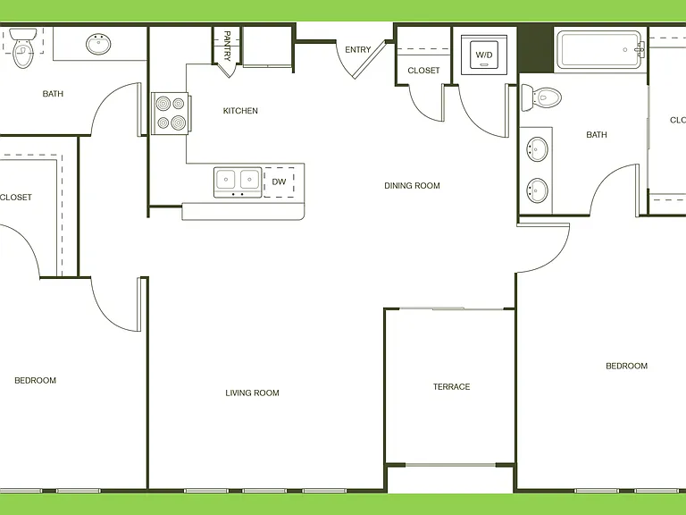 B2 floor plan High Point Uptown