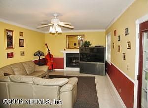Fireplace in the family room