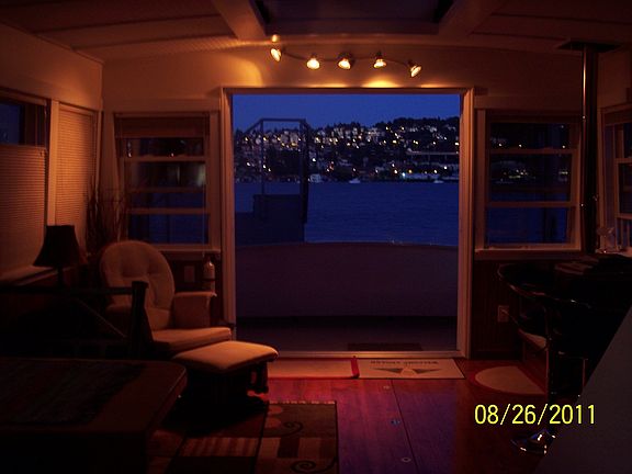 Night view of front door