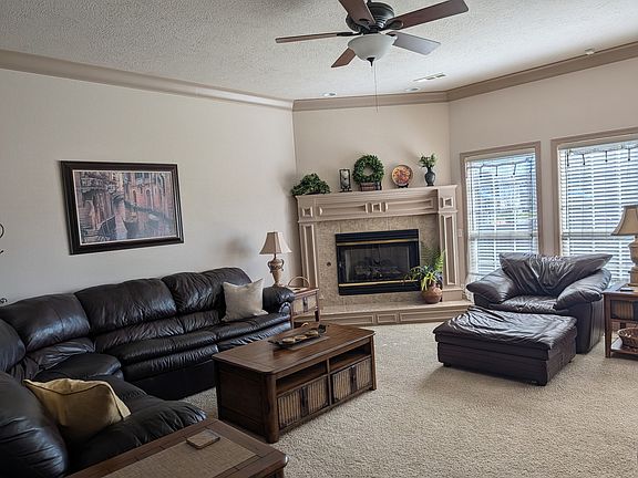 Living room fireplace