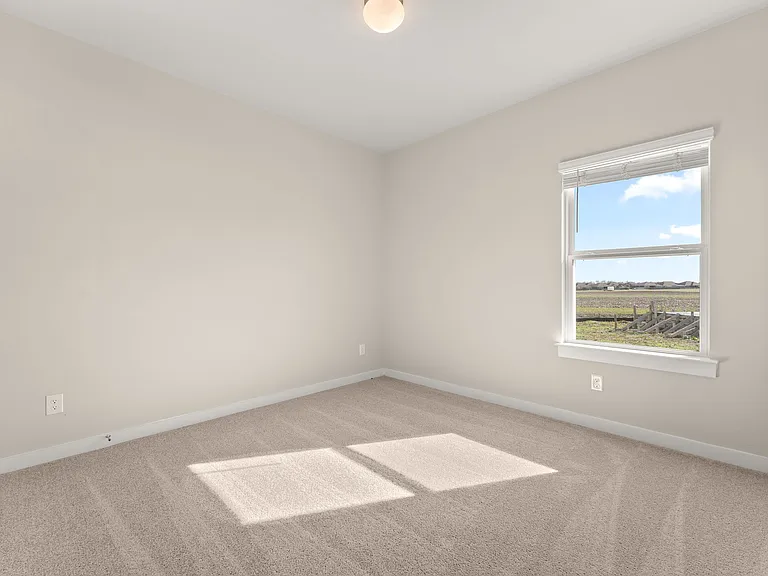 All of the bedrooms feature carpet and windows.