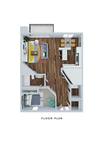 Floor plan 1 Bed 1Bath
