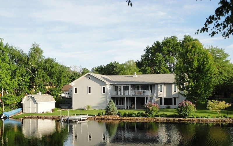 Rear of the house from the south channel of McDill