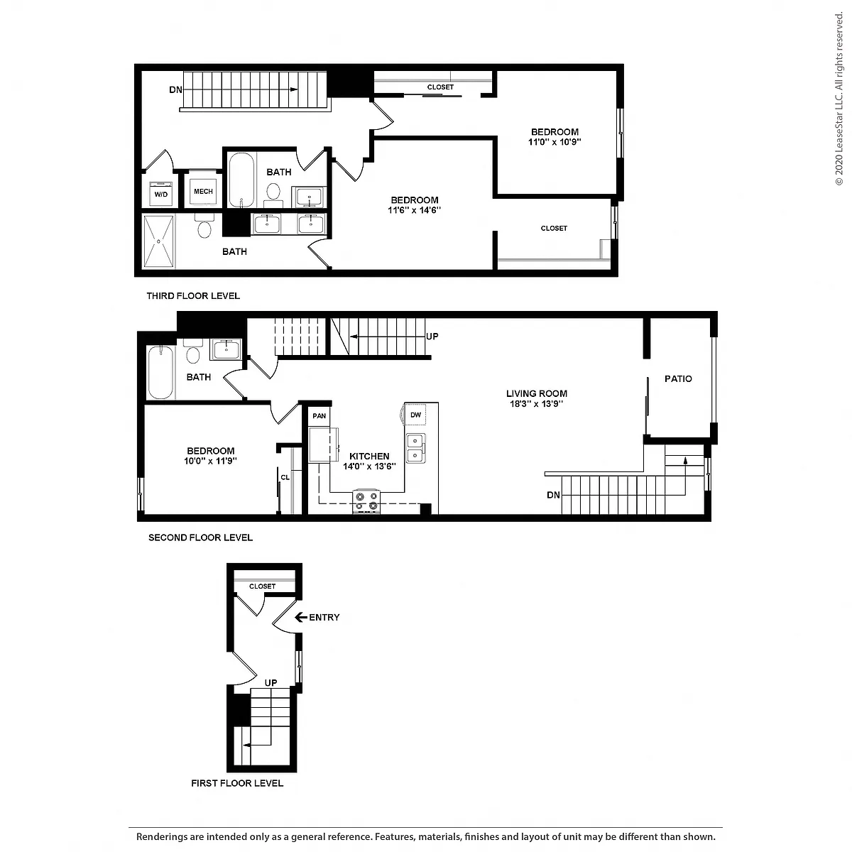 Floor plan Plan C3 - Townhome
