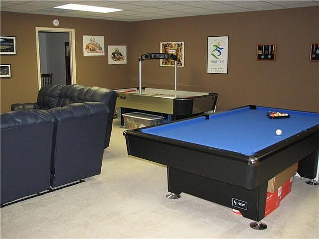 HUGE Basement Recreational Room with Another Bedroom and Full Bath Down!