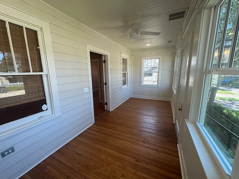Sunroom facing away from driveway