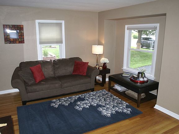 Spacious Living Room with hardwood flooring