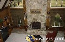 view of living room from loft