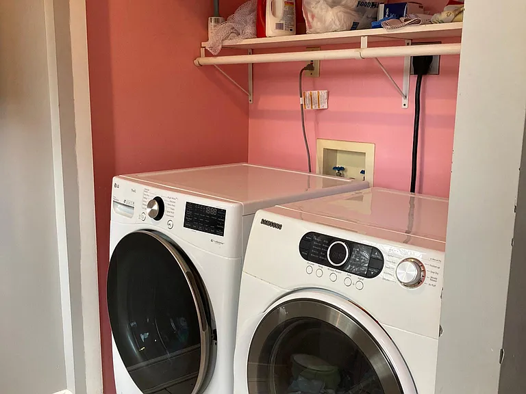 laundry located in upstairs bathroom
