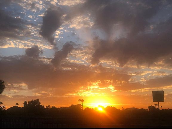 sunset from back patio