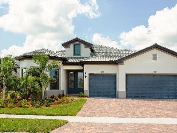 Stonewater exterior with 3-car garage