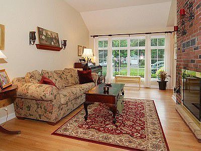 Living room with fireplace