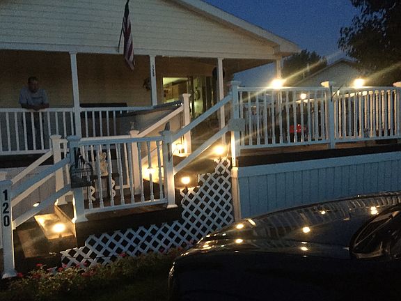 Front Deck Lights On