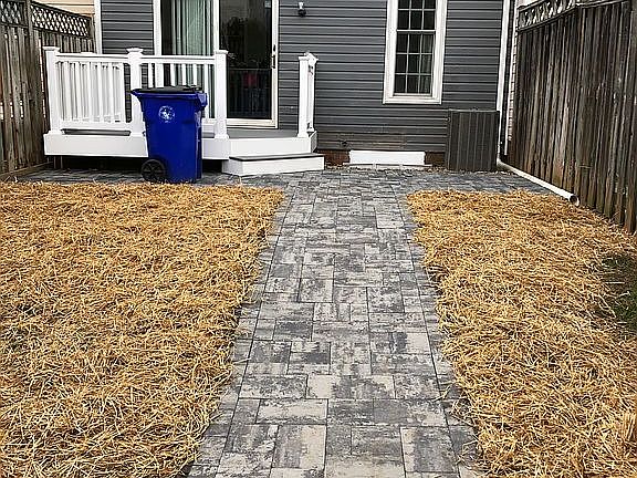 Backyard deck and patio