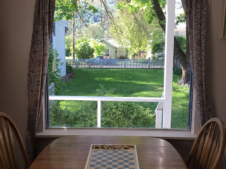 Really sweet view from the dining room window