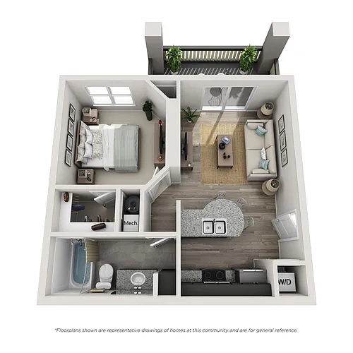 Floor plan 1 Bedroom