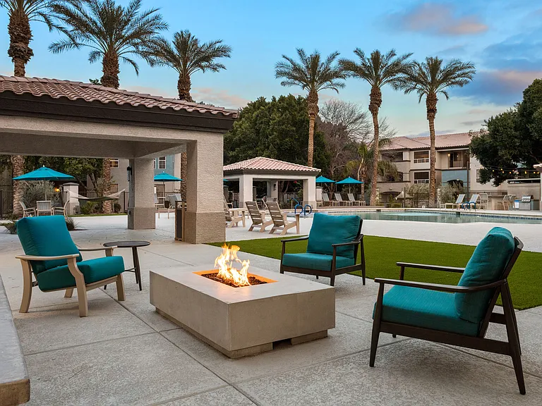 Gather around the firepit for cozy nights and conversation.