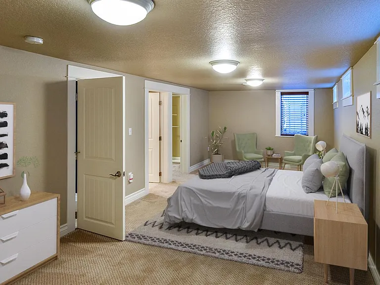 Bedroom 2. This image shows a virtually furnished space. Bedrooms come unfurnished.