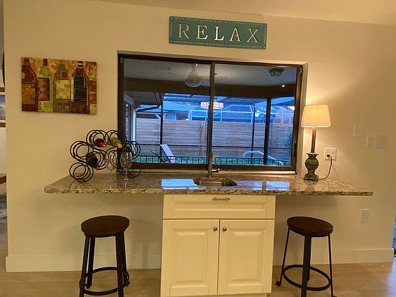 Bar sink to pool area