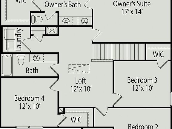 McGinnis E 2nd floor plan with options