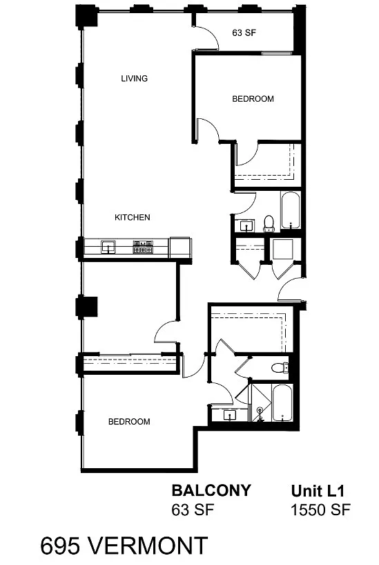Floor plan L1 - 3 Bedroom