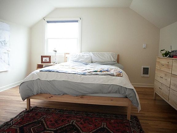 Upstairs Bedroom with newly refinished hardwood floors